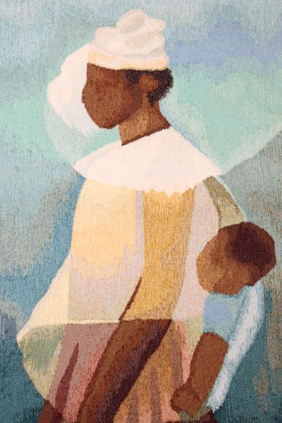 Louis TOFFOLI (1907-1999) 
Father and child,...