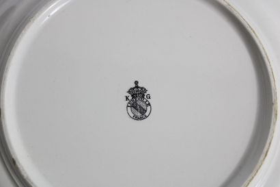KG LUNEVILLE.
Important 44-piece glazed ceramic...