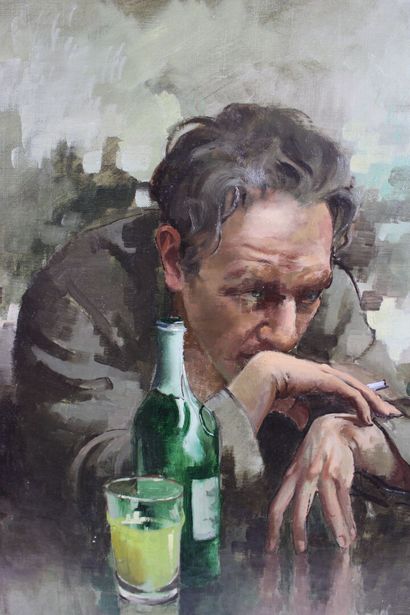 Jean D'ESPARBES (1899-1968).
The Drinker,...