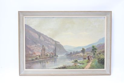 Claudius SEIGNOL (1858-1926)
Lake landscape,...