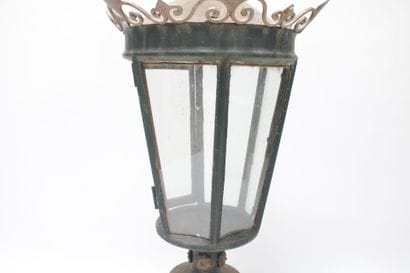 Large wrought iron lantern. Early 20th century.
Height:...