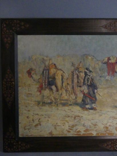 Marcel CANET (1875-1959) 
Caravane, oil on...