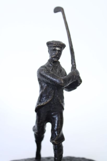 20th century school.
Golfers, pair of bookends...
