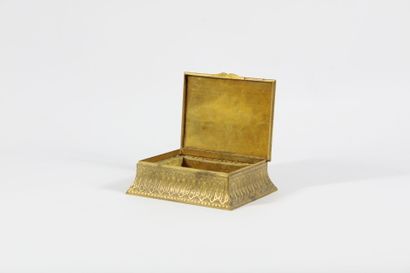 Chased bronze jewelry box decorated with...