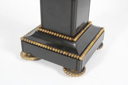 Pair of bronze cassolettes with plant decoration...