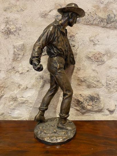 BOULENGER Faïencerie. 
Le Semeur (The Sower),...