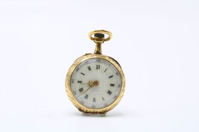 Small neckwatch in yellow gold 750 horsehead...
