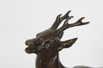 Clovis MASSON (1887-1913).
Deer, patinated...