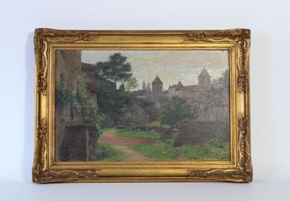 Gustave BOURGAIN (1855-1921).
View of Semur...