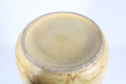 Large art deco glazed ceramic vase with stylized...