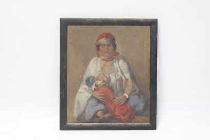 School of the XIXth century.
Woman with child,...