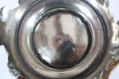 A 925/1000 silver Rocaille-style coffee pot...