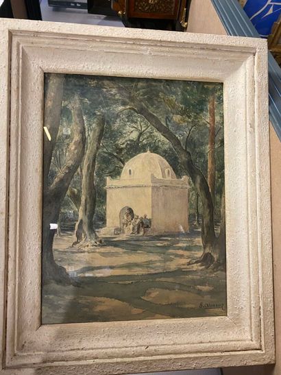 G. ALCAZAZ (20th century) 
Oriental scene....