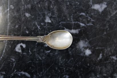 Pair of salt cellars with silver mount hallmarked...