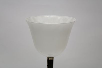 Mazda lamp with metal base and opaline tulip....