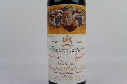 1 bouteille de PAUILLAC 1987 du Château Mouton-Rothschild...