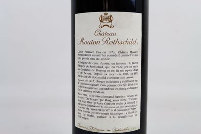 1 bouteille de PAUILLAC 1989 Château Mouton...