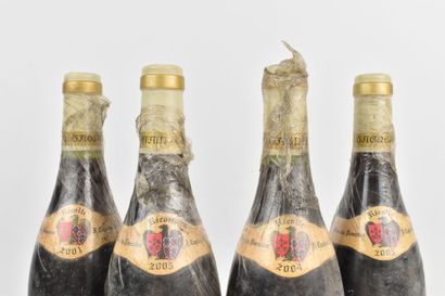 Réunion de 4 bouteilles de CORTON Grand Cru...