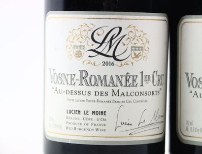 2 bouteilles de VOSNE-ROMANEE 1er Cru Au-dessus...