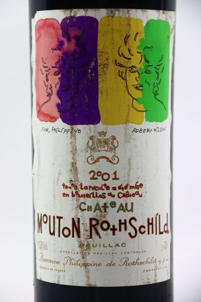 1 bouteille de PAUILLAC 2001 du Château MOUTON-ROTHSCHILD...