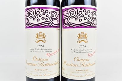 2 bouteilles de PAUILLAC 1988 du Château...