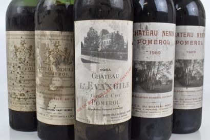 Réunion de 5 bouteilles de POMEROL :
- 2...