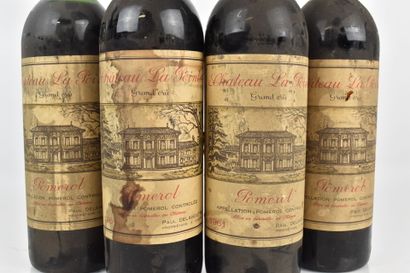 4 bouteilles de POMEROL 1961 du Château LA...