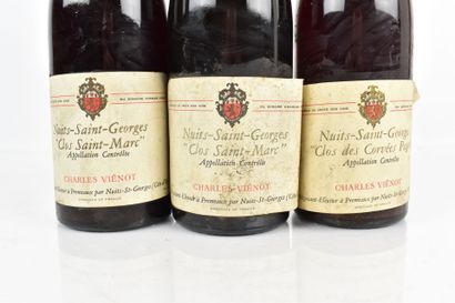 Réunion de 3 bouteilles de NUITS-SAINT-GEORGES...