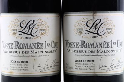 2 bouteilles de VOSNE-ROMANEE 1er Cru Au-dessus...