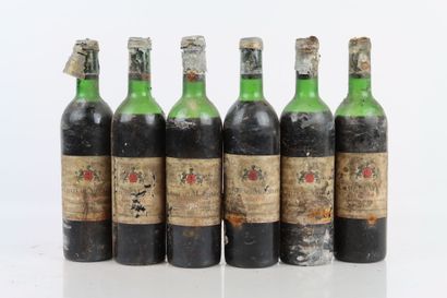 6 bouteilles de POMEROL de 1971 du Château...