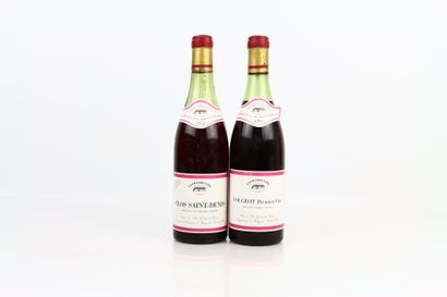 Coffret réunissant 2 bouteilles de vin de...