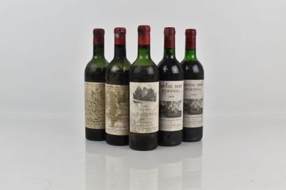 Réunion de 5 bouteilles de POMEROL :
- 2...