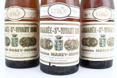 3 bouteilles de ROMANEE-SAINT-VIVANT 1966...