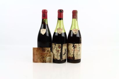 Réunion de 3 bouteilles de CORTON de Charles...
