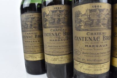 6 bouteilles de MARGAUX 1964 du Château CANTENAC...