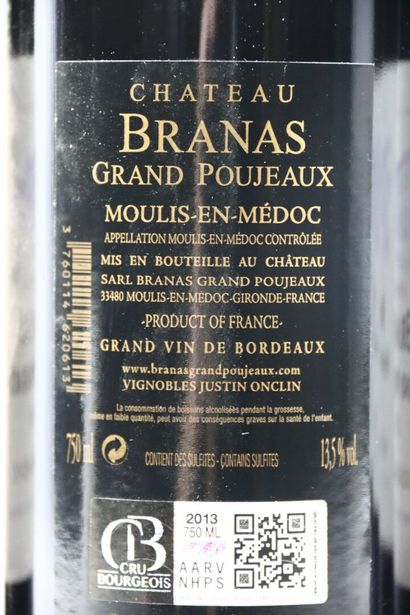 6 bouteilles de MOULIS-EN-MEDOC 2013 du Château...
