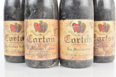 Réunion de 4 bouteilles de CORTON Grand Cru...
