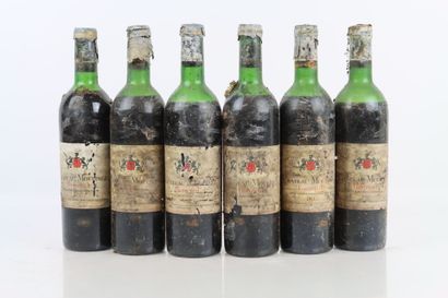 6 bouteilles de POMEROL de 1971 du Château...
