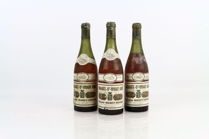 3 bouteilles de ROMANEE-SAINT-VIVANT 1966...