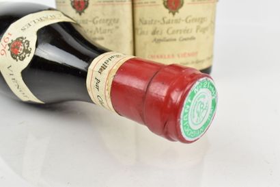 Réunion de 3 bouteilles de NUITS-SAINT-GEORGES...