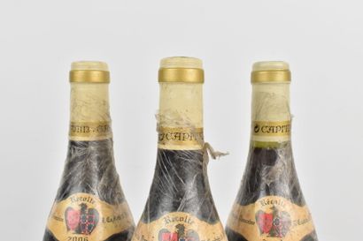 Réunion de 3 bouteilles d'ECHEZEAUX du Domaine...