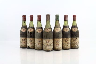 Réunion de 7 bouteilles de vins du domaine...