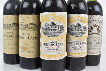 Réunion 5 bouteilles de PAUILLAC :
- 2 bouteilles...