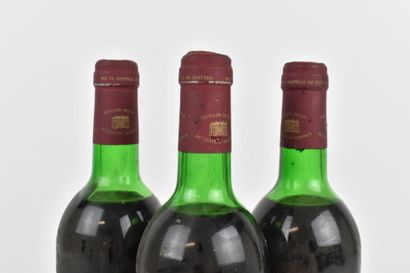 3 bouteilles de MARGAUX 1978 Pavillon Rouge...