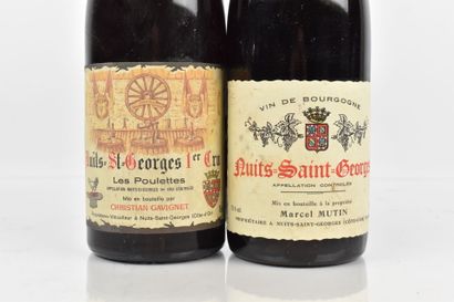 Réunion de 2 bouteilles de NUITS-SAINT-GEORGES...