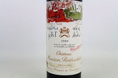 1 bouteille de PAUILLAC 1989 Château Mouton...