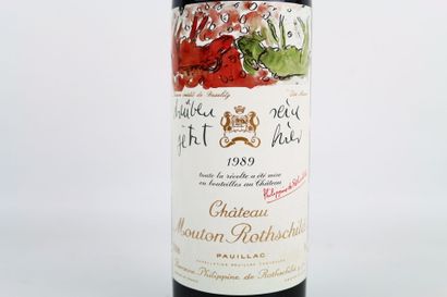 1 bouteille de PAUILLAC 1989 Château Mouton...