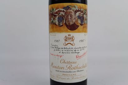 1 bouteille de PAUILLAC 1987 du Château Mouton-Rothschild...