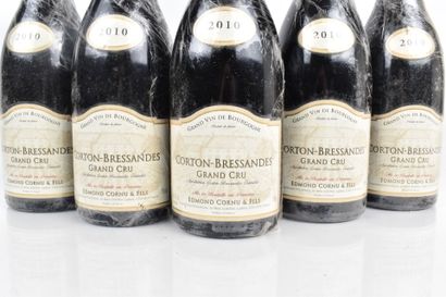 5 bouteilles de CORTON-BRESSANDES Grand Cru...