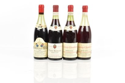 Réunion de 4 bouteilles de Bourgogne de CHARLES...